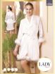 LADY lingerie Bride Tüylü Detaylı Saten Sabahlık resmi