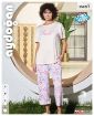 Aydoğan Home Wear Kadın Pembe "Love Always Wins" Baskılı Esnek Viskon Pijama Takımı resmi