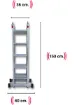 Endokon 5,64 Metre - 20 Basamaklı Katlanır Akrobat Merdiven - Büyük Menteşe - Kalın Profil resmi