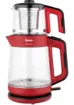 Fakir Bestea 1900 W Cam Çay Makinesi Kırmızı Siyah resmi