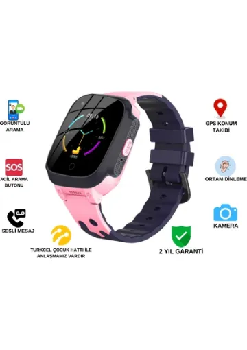 N10 Görüntülü Görüşme Özellikli Sim Kartli Akilli Çocuk Saati resmi