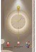 MetaQuartz Aksesuar (Büyük Boy-50*75 cm) Timelles Kristal- (Quartz Mekanizmalı)-(Abs Nano Göbek )-Pilli LED - Metal Duvar Saati resmi