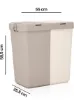 Motek Duo Laundry Çamaşır Sepeti - Bej / Krem - 80 lt resmi