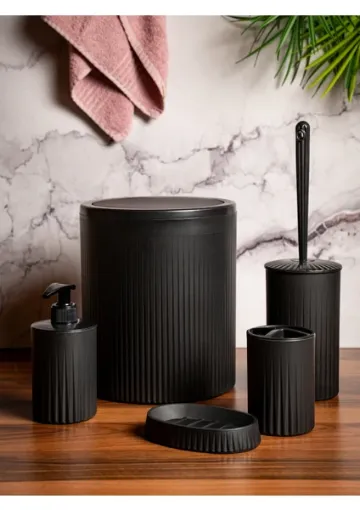 Giorsi Sosa 5 Parça Banyo Seti Siyah resmi