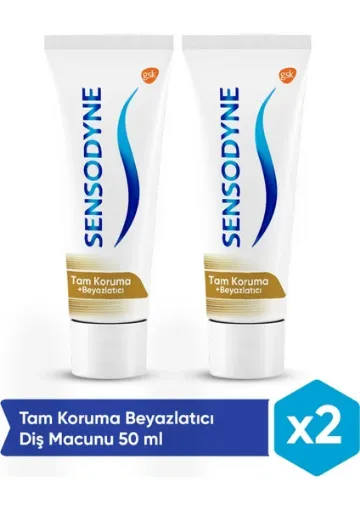 Sensodyne Tam Koruma Beyazlatıcı Diş Macunu 50 ML 2'li Set resmi