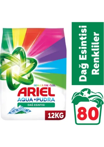 Ariel Dağ Esintisi Renklilere Özel 12 Kg Toz Çamaşır Deterjanı resmi