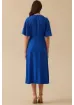 Seçil Kadın Düğme Detaylı Volan Kol Midi Elbise - Saks Mavi resmi