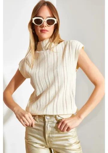 Shade Kadın Ajurlu Triko Bluz resmi