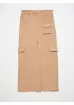 Dilvin 80879 Kargo Cepli Uzun Etek-Bej resmi