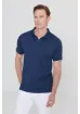 Altınyıldız Classics AC&Co / Altınyıldız Classics Erkek Çekmeyen Pamuklu Kumaş Slim Fit Dar Kesim Lacivert Kıvrılmaz Polo Yaka Tişört 4,6 25609 Değerlendirme resmi