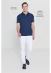 Altınyıldız Classics AC&Co / Altınyıldız Classics Erkek Çekmeyen Pamuklu Kumaş Slim Fit Dar Kesim Lacivert Kıvrılmaz Polo Yaka Tişört 4,6 25609 Değerlendirme resmi