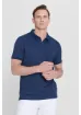 Altınyıldız Classics AC&Co / Altınyıldız Classics Erkek Çekmeyen Pamuklu Kumaş Slim Fit Dar Kesim Lacivert Kıvrılmaz Polo Yaka Tişört 4,6 25609 Değerlendirme resmi