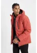 DeFacto Fit Termometreli Mont Su İtici Rüzgar Geçirmez Slim Fit Dar Kesim Kapüşonlu Fermuarlı A2125AX24WN resmi