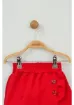 Bebbiş 23 Nisan Kırmızı Fırfırlı Düğme Detaylı Kız Çocuk Şort Etek (5-16 Yaş) resmi