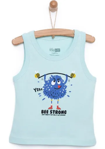 HelloBaby Basic Canavar Baskılı Atlet Tshirt Erkek Bebek resmi